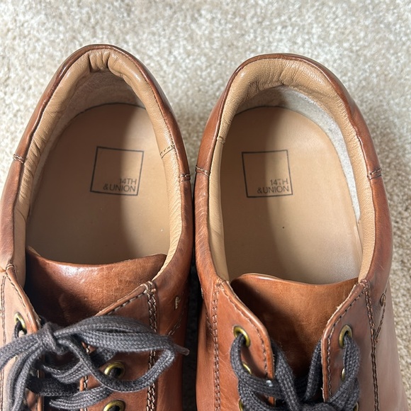 14th & Union Tan Leather Sneakers - Picture 4 of 5